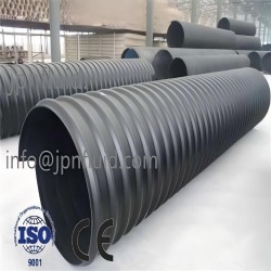 HDPE high density polyethylene structure wall hot steel belt reinforced corrugated pipe